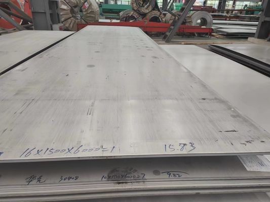 SUS304 Stainless Steel Flat Plate 2B Permukaan 4'×8' Dengan Hot Rolled